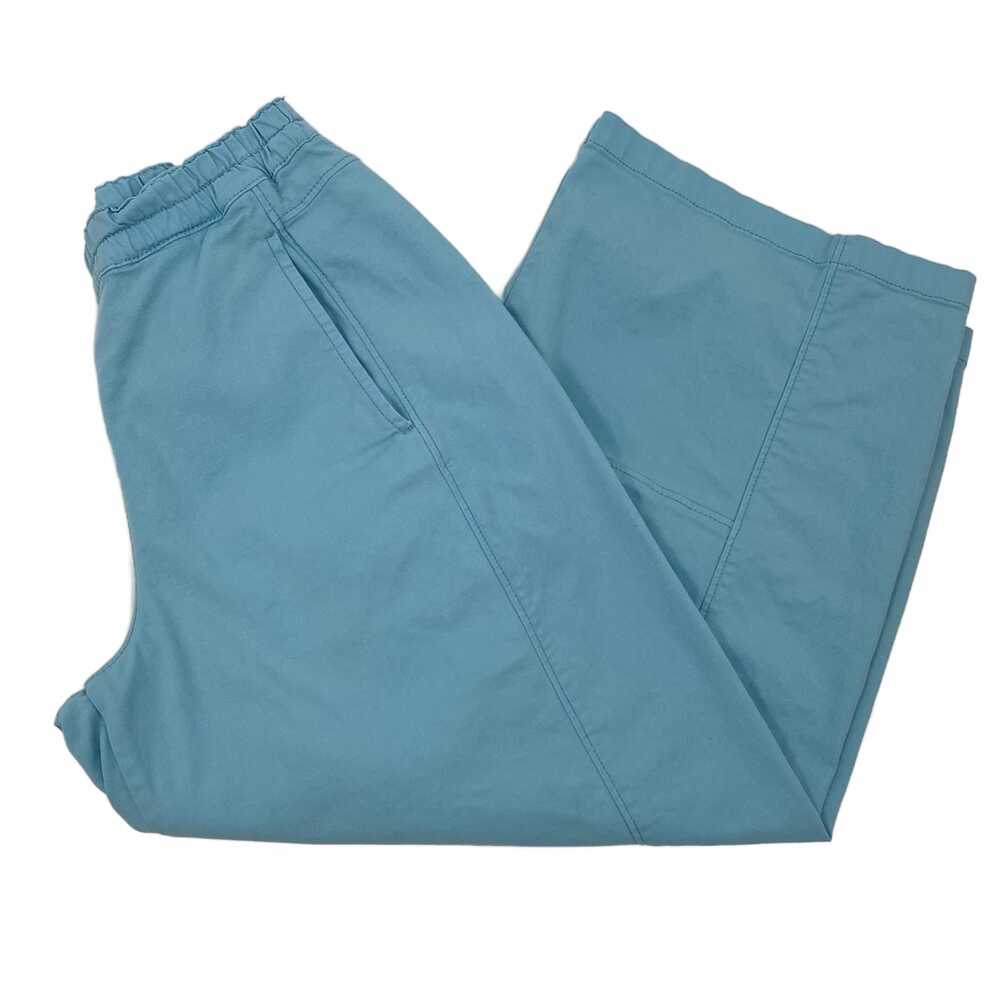 Pilcro Blue Cropped Wide Leg Pants | Cotton Petite XSP